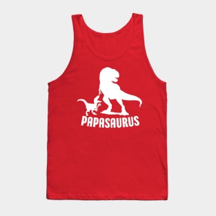 Papasaurus Papa Dinosaur Rex Funny Dad Fathers Day Gift Idea Tank Top